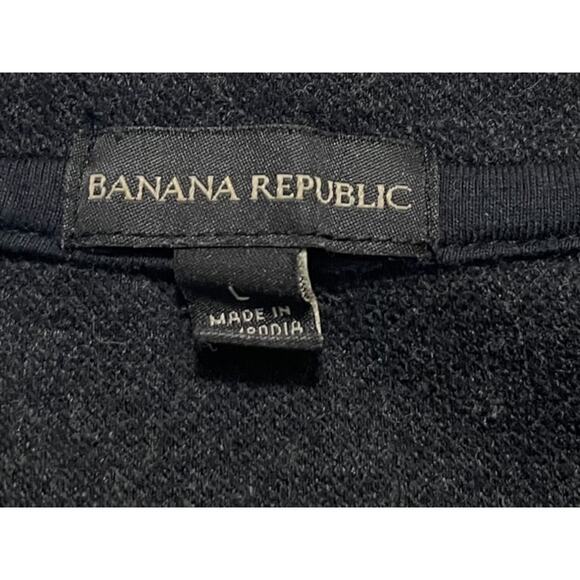 Large Banana Republic Long Sleeve Crew Neck Mens Sweater Dark Gray - Picture 6 of 12
